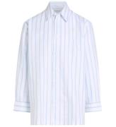 Calvin Klein Skjorte - Striped Oxford - White/Blue Stripe