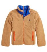 Polo Ralph Lauren Dynejakke m. Fleece - Vendbar - Brun/BlÃ¥ m. Or