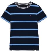 Tommy Hilfiger T-shirt - Dark Night Navy m. Striber