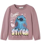 Name It Sweatshirt - NmfJessi Stitch - Elderberry m. Print