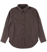 LMTD Skjorte - NlfKelle - Chocolate Brown/Stripes