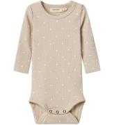 Lil' Atelier Body l/æ - Rib - NbfGago - Gray Morn/HEART