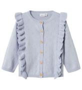 Name It Cardigan - Strik - NbfSomine - Icelandic Blue m. Hulmøns