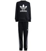 adidas Originals Sweatsæt - Trefoil - Sort m. Hvid