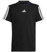 adidas Performance T-Shirt - J 3S TEE 160 - Sort/Hvid