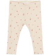 The New Siblings Leggings - Rib - TnsbNoella - White Swan AOP