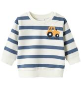 Name It Sweatshirt - NbmBevo - China Blue m. Striber/Traktor