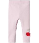 Name It Leggings - Rib - NbfBolia - Winsome Orchid m. Kirsebær