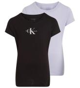 Calvin Klein T-shirt - 2-pak - Ck Black/Purple Heather