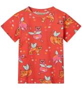 SmÃ¥folk T-shirt - Pink Punch m. Katte