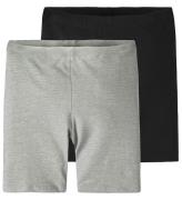 Name It Cykelshorts - Noos - 2-pak - NkfVivian - Black/Grey/Mela