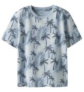 Name it T-shirt - NkmValther - Celestial Blue/Palms