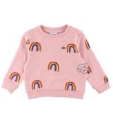 Lacoste Sweatshirt - Pink m. Regnbuer