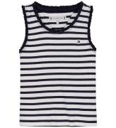Tommy Hilfiger Top - Rib - Essential - Dark Night Navy/Stripes