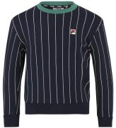 Fila Sweatshirt - Lukow - Black Iris/Bright White Striped