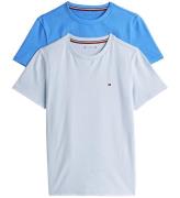 Tommy Hilfiger T-shirt - 2-pak - Breezy Blue/Blue Spell White