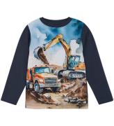 Minymo Bluse - Blue Nights m. Print