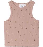 The New Tanktop - Rib - TnOreta - Adobe Rose m. Blomster