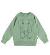 DYR-Cph Sweatshirt - Dyrbellow - Herb Green Outline Elefant