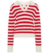 Grunt Polobluse - Strik - Fany - Off White/RÃ¸d