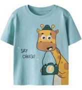 Name it T-shirt - NmmHelge - Aquatic