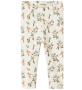 Lil Atelier Leggings - NbfLavo - Cocnut Milk /Humming Bird