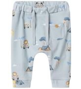 Name It Bukser - NbmHelp - Pearl Blue m. Print