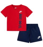 Nike ShortssÃ¦t - T-shirt/Shorts - Red/Midnight Navy