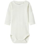 Name It Body l/æ - NbfHappy - Cloud Dancer m. Hulmønster
