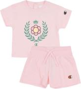 Champion ShortssÃ¦t - T-shirt/Shorts - Pink m. Logo