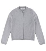 Hound Cardigan - Strik - One Button - Light Grey Melangé