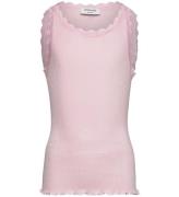 Rosemunde Top - Rib - Modal - Balta - Pink-a-Boo