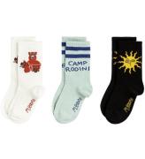 Mini Rodini Strømper - 3-pak - Camp Rodini - Multi
