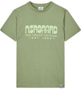 Mads NÃ¸rgaard T-shirt - Printed Thorlino - Oil Green m. Logo